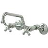 Kingston Brass KS213 C Victorian Wall Mount lavello con manopole a croce, 17,8 cm, cromo lucido