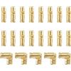QUARKZMAN 20pz Invisibile Cilindro Cerniere 5x15mm Ottone Nascosto Cerniere Nascosto Cilindro Cerniere Piccole Nascosto Cerniere per Portagioie Scatole Musica Scatole Lavorazione Legno Oro