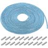 QUARKZMAN 4mm x 5m Nastro di Strass Catena con Strass Corda Cristallo Lacci Scarpe per Decorazione Fai Da Te Sneakers Maglioni Creazione di Gioielli Vestiti, Blu con Aghi Connettori