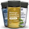 RedMoringa Trattamento Gambe Perfette | Integratore Bromelina 5000 GDU, Mirtillo Nero, Collagene e Moringa | 180 Capsule