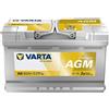 VARTA A6 Silver Dynamic AGM 12V 80Ah 800A Batteria per auto Start-Stop 580 901 080