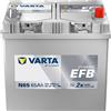 VARTA N65 Blue Dynamic EFB 12V 65Ah 650A Batteria per auto Start-Stop 565 501 065