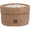 Jollein Cestino per la cura - Check Knit, Biscuit - 60% cotone, 40% acrilico, 14 x 18 cm, sabbia