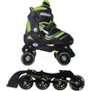 Garlando Pattini a Rotelle Trasformabili in Linea 2 in1 Reverse Verde Lime - M
