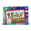 Ravensburger - CreArt Kids 31 x 21 cm - Art Number - Cani e gatti - Kit di pittura con numeri - A partire dai 9 anni - 25908