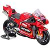 MAISTO Ducati Lenovo Team #23 Enea Bastianini - Modellino 1:18, fedele all'originale, con sterzo e cavalletto laterale, a partire dai 3 anni (536396-23)