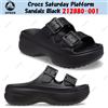 Crocs Sandali Crocs Saturday Platform neri 212880-001 taglia unisex
