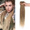 Mscat Extension per dreadlock, 20 fili, 45,7 cm, da castano chiaro a biondo, morbide, stile hippie, 0,6 cm, larghezza 0,6 cm, in materiale sintetico, fatte a mano, stile reggae