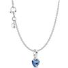 PANDORA Collana da donna con ciondolo a forma di cuore chakra blu, argento 925, meraviglioso set regalo, simbolo d'amore, confezione multiprodotto 21532