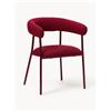 Westwing Collection Sedie imbottite in bouclé Thiago 2 pz