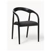 Westwing Collection Sedia con braccioli in legno di frassino con cuscino seduta Camille