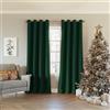 Sun Zero Nordic - Confezione da 2 tende a pannello con occhielli, 100% oscuranti, 132 x 213 cm, colore: verde