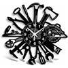 Instant Karma Clocks | Orologio da Parete Attrezzi da Lavoro | Design per Falegnami Meccanici Artigiani | Officina Laboratorio Idraulico Muratore (Vinile-Nero)