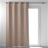 Douceur d'Intérieur, Tenda con occhielli, 135 x 260 cm, colore: Nocciola, 100% Occultant/Chambray Uni, Occultiss