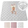 Hakuna Matte - Copertina per gattonare trapuntata da 127 cm, grigio Hygge