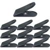 TopHomer Clip in plastica, per raccoglitori di documenti, 58 mm, accessori per ufficio e scuola, con molla resistente, confezione da 10, colore nero