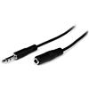 StarTech.com Cavo audio di prolunga stereo slim da 3,5 mm 1m, M/F, Mini estensione stereo da 3.5mm, Cavo prolunga per cuffie (MU1MMFS)