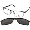 Carrera CA 8921/C RZZ/M9 | Occhiali da Vista con Clip da Sole | Prova Online | Metallo | Rettangolari | Rutenio | Adrialenti