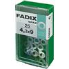 FADIX CAJA S 25 uds. ARANDELA PLANA CINC 4,3x9mm FADIX