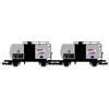 RIVAROSSI HR6565 Set 2 carri cisterna Mop "Total", livrea grigio chiaro/nero FS