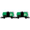 RIVAROSSI HR6567 Set 2 carri cisterna Uh "BP", livrea verde/nero FS