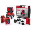 Leica Lino L4P1 - laser multilinea dotato di batteria agli ioni di litio, caricabatteria e valigetta di trasporto (fascio laser rosso, portata di lavoro: 15 m)