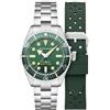Spinnaker Uomo 40 mm Spence 300 Orologio automatico con cinturino in acciaio inossidabile massiccio SP-5097, verde oliva, Spence 300 Automatico