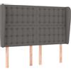 vidaXL Testiera con orecchie Grigio 147x23x118/128 cm Pelle finta