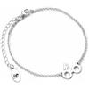 Harry Potter Braccialetto in argento Sterling con ciondolo a forma di occhiali e fulmini