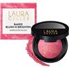 Laura Geller Beauty LAURA GELLER Blush Polvere Cotto Blush-n-Brighten (Sunlit Rose) - Fard Make Up in Polvere Marmorizzato, Cremoso e Leggero, Finish Satinato