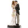 dekora - Sposini per Torta Matrimonio "Maria e Juan" 18 cm - Cake topper Matrimonio in Resina, Statuine Sposi per torta Nuziale - Base adatta al contatto alimentare