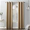 No. 918 Montego - Coppia di tende semi-velate con occhielli, stile casual, 122 x 241 cm, colore: tortora
