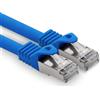 freiwerk Cavo di rete CAT.7, 0,25 m, blu, 1 pezzo di cavo di rete Lan Ethernet, S-FTP LSZH PIMF 10 GB s RJ45, spina Cat6a