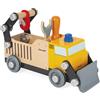 Janod camion in legno veicolo da costruzione Brico Kids - lavoratore stradale giocattolo