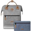 Cabaïa - Zaino Adventurer New York - Medium 18L - Idrorepellente - scomparto per PC fino a 13″ - 2 tasche intercambiabili - Vegan certificato - Zaino da viaggio, lavoro e scuola - Grigio