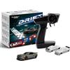 FLYCOLOR Turbo Racing - Auto radiocomandata Drift in scala 1:76 con giroscopio mini completamente proporzionale RTR 2,4 GHz, telecomando con 2 scocca sostituibile (C65-GREY)
