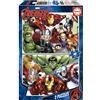 Educa - Puzzle Avengers | 2x48 pezzi Puzzle Set | Marvel Supereroi, Avengers Bambini | dai 4 anni (15932)