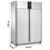 Armadio Refrigerato Verticale Professionale Positivo 1200, -2°C/+8°C, Profondità 70 cm, con Ruote, Luce a Led e Serratura