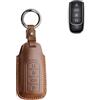 MBKEYS Custodia per chiave auto in vera pelle compatibile con Chery Jaecoo J7 J8 J9 Tiggo 8 Pro Tiggo 8plus 5 Plus 7pro Tiggo 7 Pro Max Omoda 5 C5 marrone