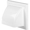 AWENTA Griglia di scarico Ø100 mm, plastica ABS bianca, con valvola di non ritorno - apertura dell'essiccatore - apertura di scarico, coperchio di ventilazione esterno, Ø100 mm (190 x 190 mm), bianco.