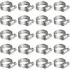 Litensh 20 pezzi Fascette stringitubo in acciaio inox, 6-12mm morsetti per tubi a vite senza fine, morsetto per tubi, tubo del carburante, morsetto per tubazioni idrauliche, piscine, auto