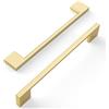 Amerdeco 10 pezzi Maniglie per Mobili da Cucina Distanza fori 160mm Oro Maniglie cucina armadietti in acciaio Lega di zincoper mobili da cucina per mobili UK0035