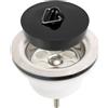Your Day Mate Valvola di scarico per lavello, 1 set, Ø 70mm - 1½ pollici, valvola superiore in acciaio inox SS201, vite di montaggio M6x60, base in PP con dado in ottone, guarnizione e tappo 45.5mm in PVC, catena