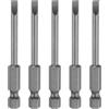 QUARKZMAN 5pz SL4 Punte per Cacciavite a Taglio Magnetica 4mm S2 Punta Cacciavite a Testa Piatta Acciaio 1/4 Grado Industriale Gambo Esagonale 2,6 Lungo per Rimuovere Viti Fissaggio