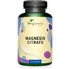 Vegavero Magnesio Citrato 400 mg | Contribuisce alla Riduzione di Stanchezza e Affaticamento | Elevata Biodisponibilità | 180 capsule | Testato in laboratorio | Vegano | Senza Additivi | No OGM| Vegavero®