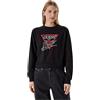 GUESS FELPA DONNA LOGO FRONTALE TRIANGOLO BORCHIETTE MAGLIA W5YQ06KB681