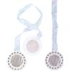 Generico Solovo Luxy Pearl - Coppia di Fermatende Magnetici con Strass e Nastro in Organza - Set 2 Pezzi Calamite per Tende Eleganti, Lunghezza 20cm - Design Moderno Senza Fori nel Muro - Bianco