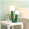 TONGNIDA Lampade da Comodino, Lampada Moderna a Cactus, Lampada da Tavolo in Resina Dimmerabile, Adatta a Soggiorno, Camera da Letto, Comodino (Verde) (verde)