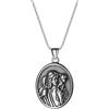 Aroncent Gesù Cristo Collana Ciondolo: Uomo Donna Acciaio Inox Ovale Buon Pastore Medaglione Collana Cristiano Simbolo Religioso Cattolico Cristiano Bigiotteria, /, Acciaio inossidabile, Nessuna