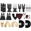 LEILUO 81 Pack Oscillating Saw Blades Oscillating Tool Blades Fit Dewalt Worx Rockwell Wen Milwaukee Makita Ryobi Bosch Fein Porter Genesis Black Oscillating Multi Tool Saw Blades to Cut Metal/Wood/Plastic